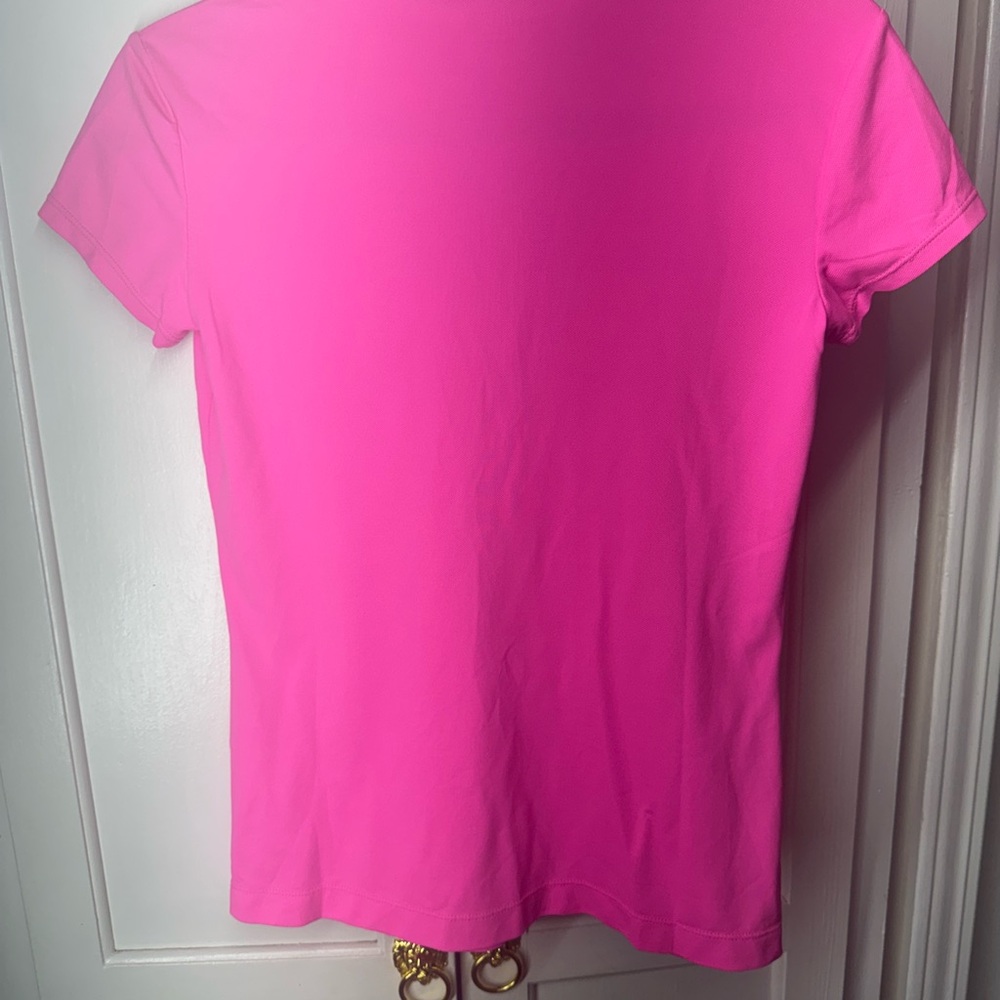 Lilly Pulitzer Vibrant Pink Ruffled Tee - Picture 4 of 5